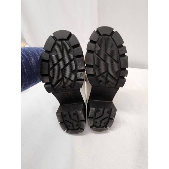 TINSTREE Size 9 Platform Loafers Chain Comfort Chunky Heel Slip On Round Toe Bus - Picture 8 of 9